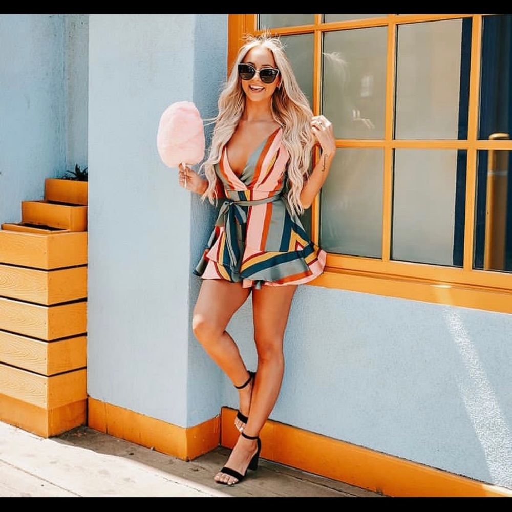 Stripped romper